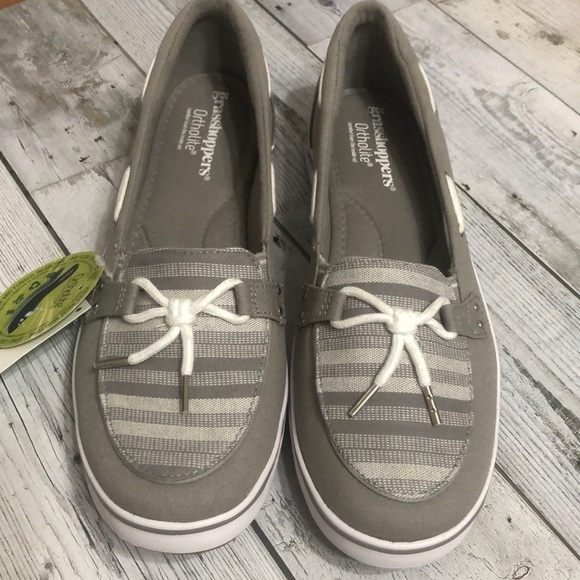 Grasshoppers slip on shoes. Ortholite